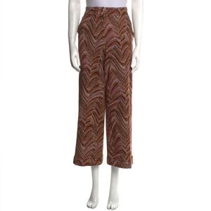 CH Carolina‎ Herrera Wide Leg Printed Cropped Pants Size 4